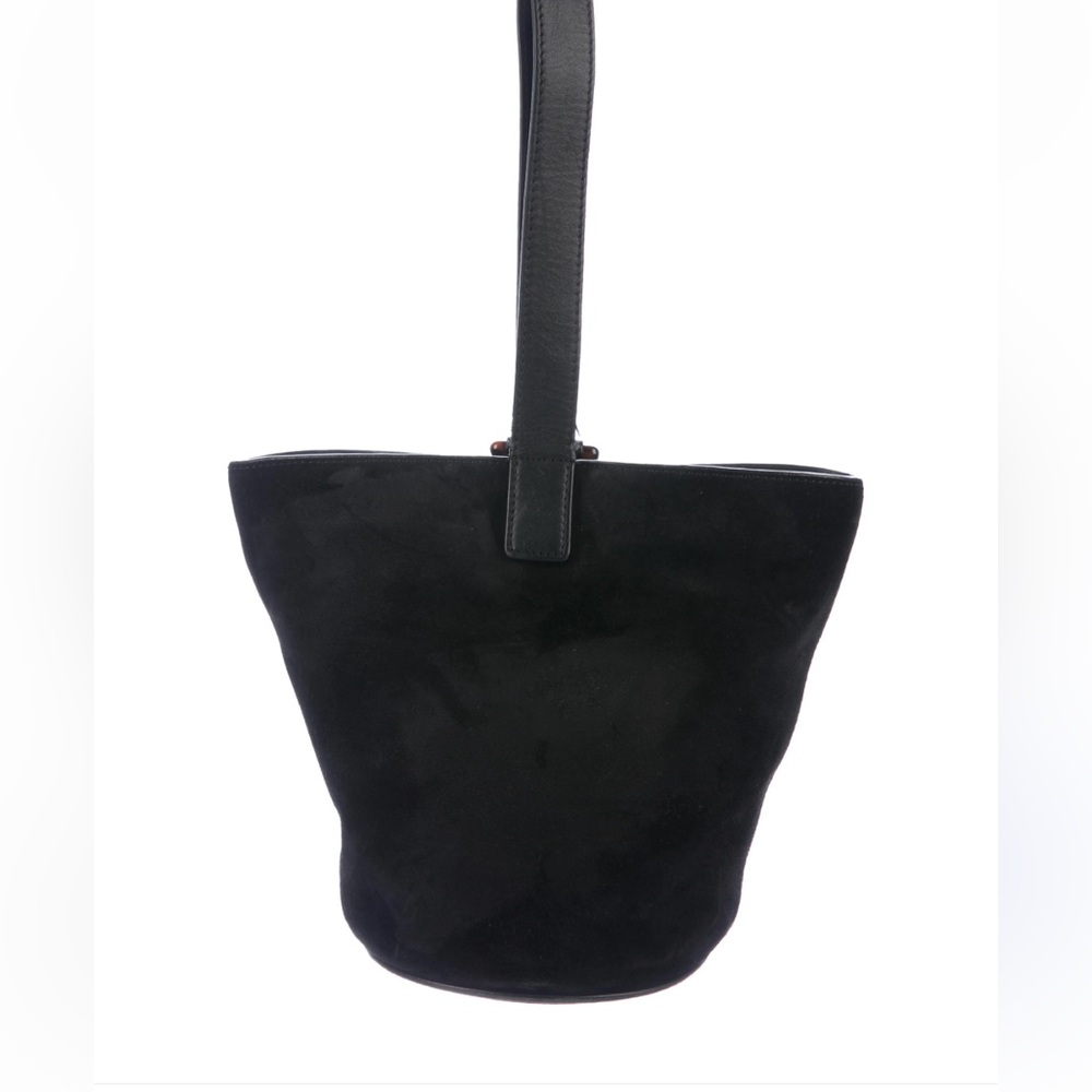 Loefler randall suede black dolly tote preloved excellent condition